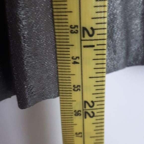 ANN TAYLOR - Silver Tone "Raw Silk Look" Skirt 2 - Picture 6 of 9